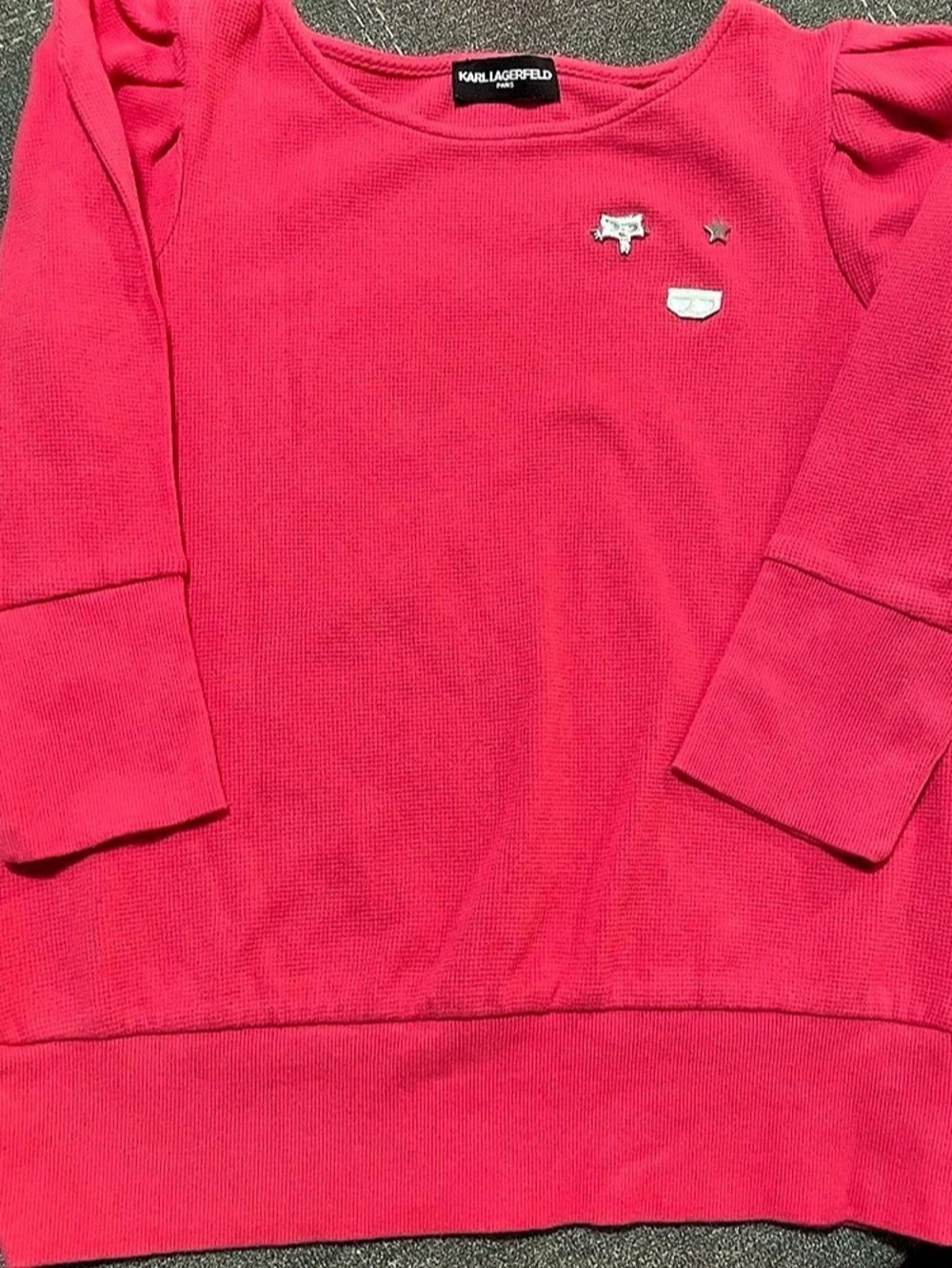 Karl Lagerfeld Pink Embellished Sweatshirt Like New